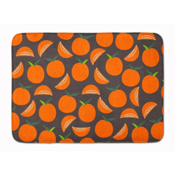 Jensendistributionservices Oranges on Gray Machine Washable Memory Foam Mat MI2552448 - main